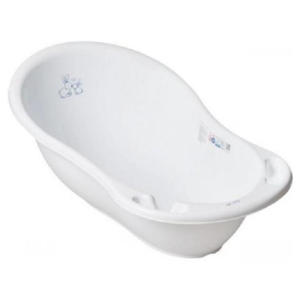 Tega Baby Ванночка Зайчики зі зливом 86 см, Білий KR-004-103 (5902963008053)
