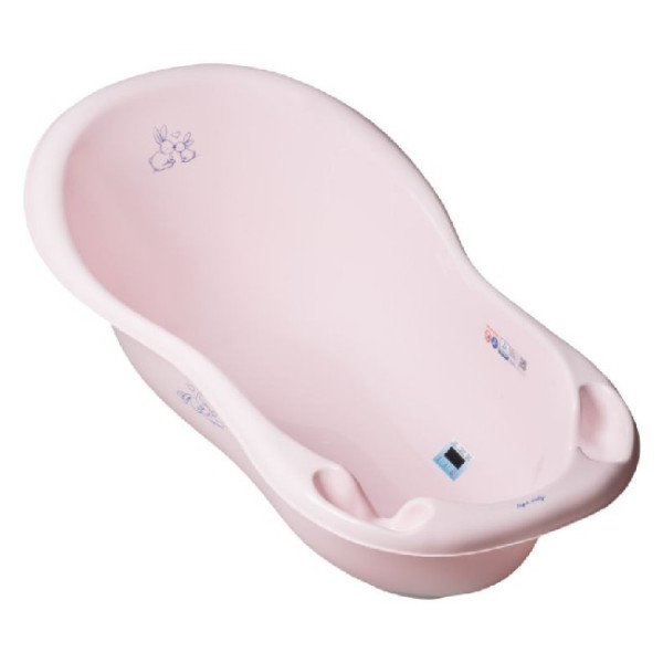 Tega Baby Ванночка 86 см LUX зі зливом "Зайчики" зі зливом (рожева) KR-004 (5902963008060)