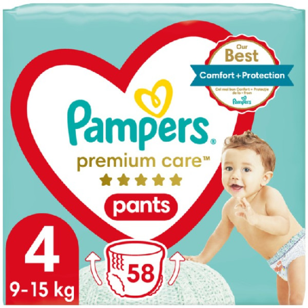 Pampers Трусики Premium Care Pants Midi 4 (9-15 кг) 58 шт (8001090759993)
