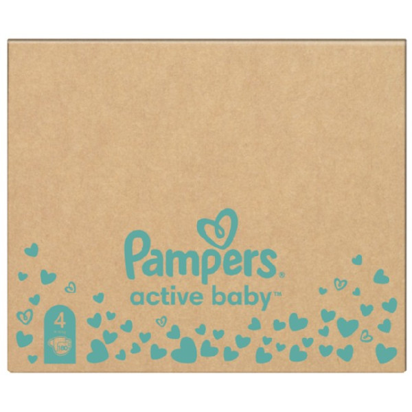 Pampers Подгузники Active Baby Размер 4 (Maxi) 9-14 кг 60 шт (8006540032725) картонная упаковка
