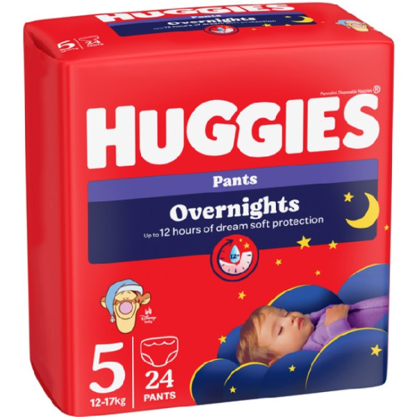 Трусики-підгузки Huggies Overnights Pants 5 12-17 кг 24 шт (5029053581095)