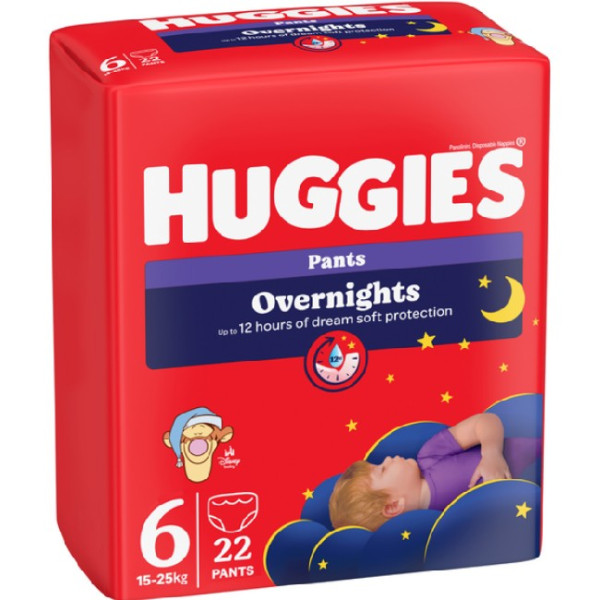 Трусики-підгузки Huggies Overnights Pants 6 15-25 кг 22 шт (5029053581101)
