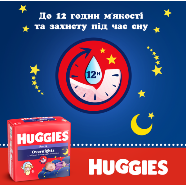 Трусики-підгузки Huggies Overnights Pants 6 15-25 кг 22 шт (5029053581101)