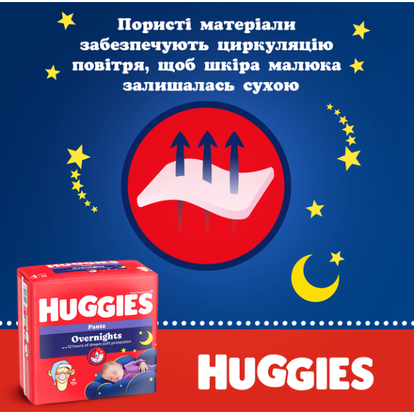 Трусики-підгузки Huggies Overnights Pants 6 15-25 кг 22 шт (5029053581101)