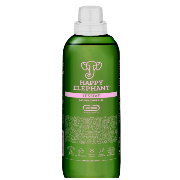 Saraya Рідина для прання з ароматом жасмину Happy Elephant, 1,5 л (3700584302749)