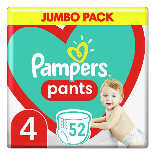 Подгузники трусики Pampers Pants Maxi 4 (9-15 кг) 52шт. (Унисекс) 8006540069264