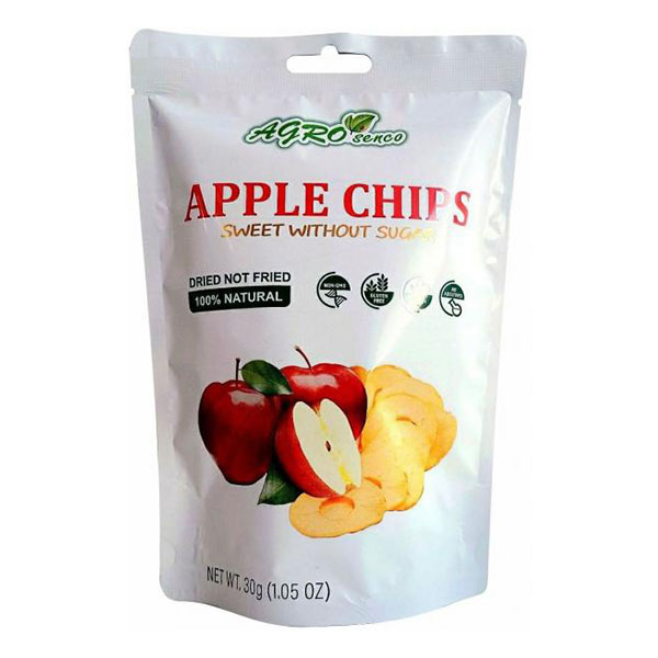 Agro Senco Яблучні чіпси органічні, 30г 4820229280917