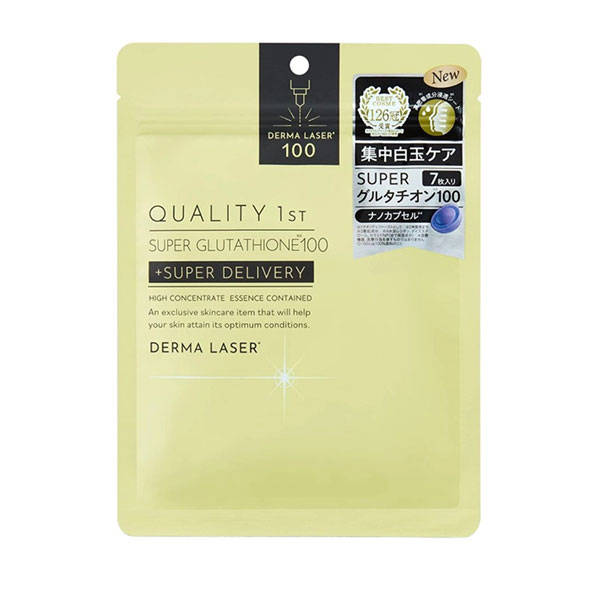 Quality 1st Derma Laser Super VC100 Маска з глутатіоном, 7 шт 4560401461818