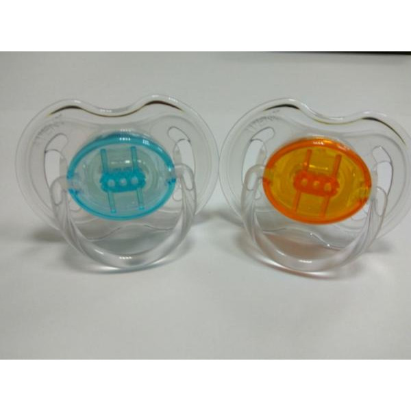 Avent Пустышка ортодонтическая с защитным колпачком 0-6 мес. 1 шт. (421335420721) (голубая)