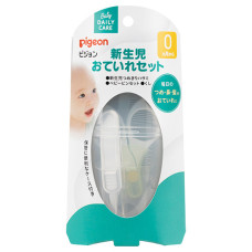 Pigeon Набір для новонароджених (ножиці від 0 міс, гребінець, пінцет з футляром) 4902508274470