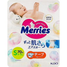Merries Підгузки S (4-8 кг) 70 шт 4901301418982