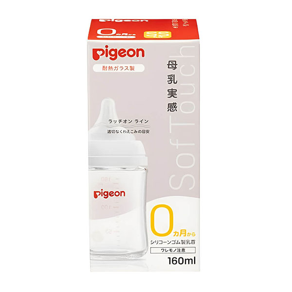 Pigeon Бутилочка антиколікова SoftTouch (преміальне скло) 160 мл (від 0 міс) 4902508024471