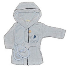 BabyDo Халат махровий з тапочками Слоник блакитний (р-р 6-12міс) 8680761006552