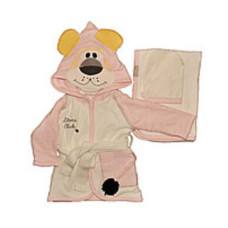 BabyLine Набір банний Махра 3 предмети (розмір 86) Рожевий ведмедик 8698593907268