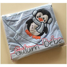 BabyDo Рушник Пінгвін блакитний Gulum Bebe (код 270) 8487321047594
