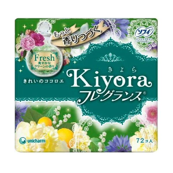 Unicharm Ежедневные прокладки Kiyora Fresh Свежесть, 72 шт (4903111375103) Япония