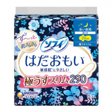 Unicharm Прокладки ночные тонкие SOFY Bodyfit, 29см 15шт 4903111332564 Unicharm Прокладки ночные тонкие SOFY Bodyfit, 29см 15шт 4903111332564