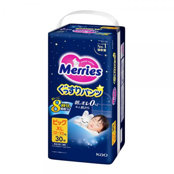 Merries Трусики Нічні Big (12-22кг) 30шт 4901301452207