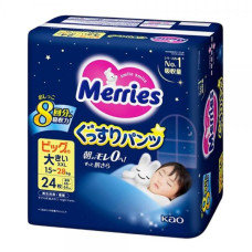 Merries Трусики Нічні Big (15-28кг) 24 шт 4901301452214