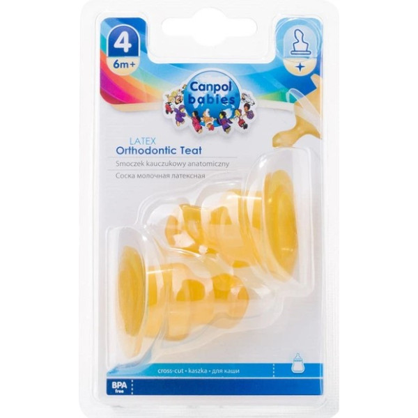 Canpol Соска латексна анатомічна каша з 6 місяців 2 шт (23/104)