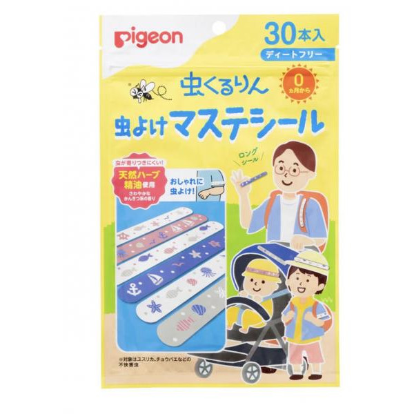 Pigeon Захисні наклейки на одяг та коляску від комарів, довгі 30шт 4902508276856