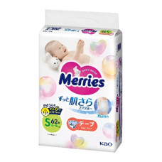 Merries Підгузки S (4-8 кг) 62шт 4901301437709
