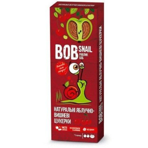 Bob Snail Натуральные яблочно-вишневые конфеты 30г 4820162520286