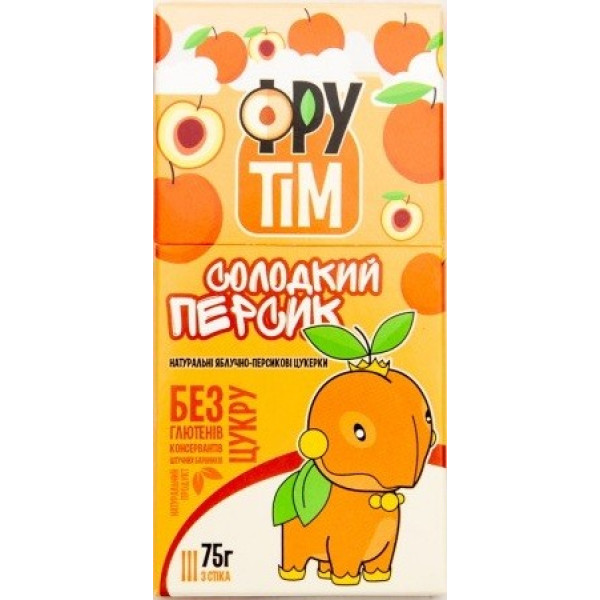 Фрутим Натуральные конфеты Сладкий персик (75г) 4820200260099 (без сахара)