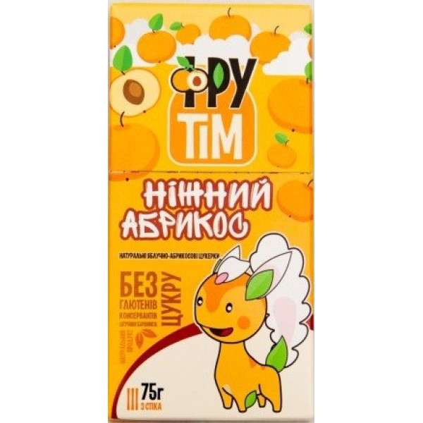 Фрутим Натуральные конфеты Нежный абрикос (75г) 4820200260105 (без сахара)