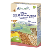 Fleur Alpine Organic Молочна каша пшенично-вівсяна зі шматочками груші та яблука 200 г (4006303002754)