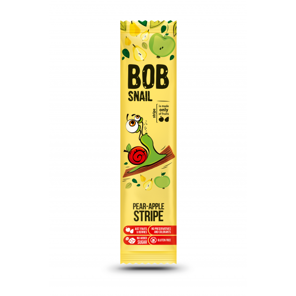 Bob Snail Натуральные конфеты Груша-яблоко 14г 4820206080714