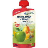 Fleur Alpine Organic Пюре Яблуко-груша-банан з 6 місяців 120 г (5024688001086)