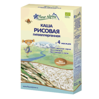 Fleur Alpine Organic Безмолочна каша рисова гіпоалергенна 175 г (4006303632012)