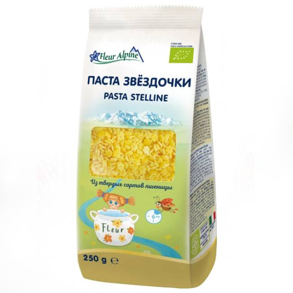 Fleur Alpine Макарони для дітей Зірочки 250 г (8007290000064)