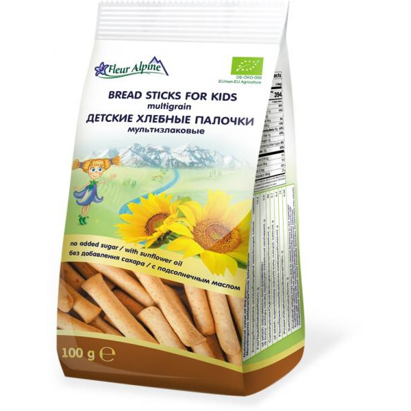 Fleur Alpine Органічні мультизлакові хлібні палички 100 г (4056114005321)