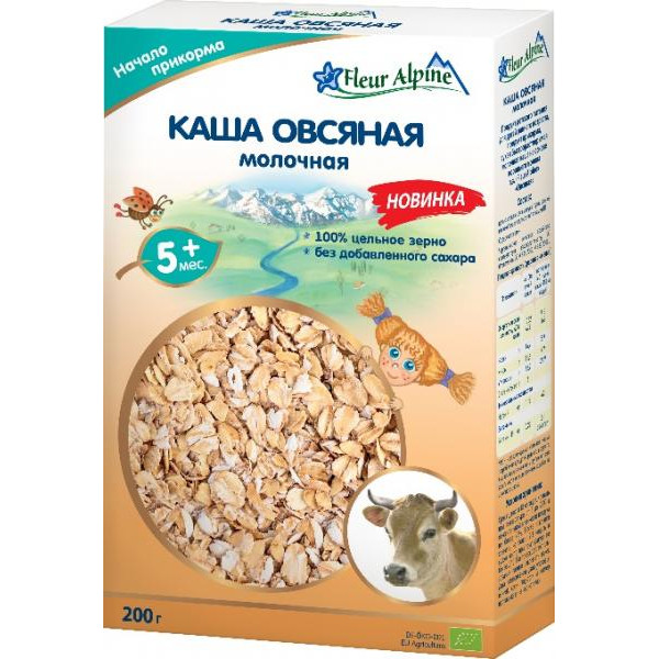 Fleur Alpine Organic Молочная каша овсяная 200 г (4006303005601)