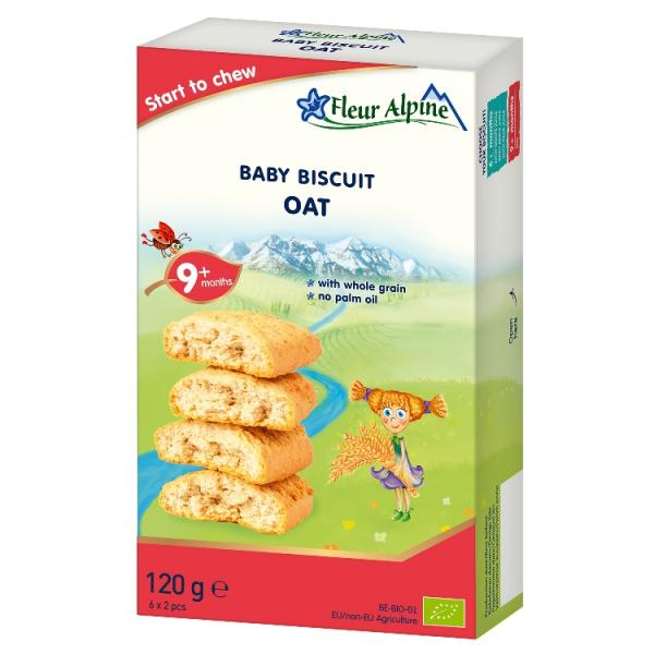 Fleur Alpine Organic Дитяче печиво вівсяне 120 г (5412916941851)